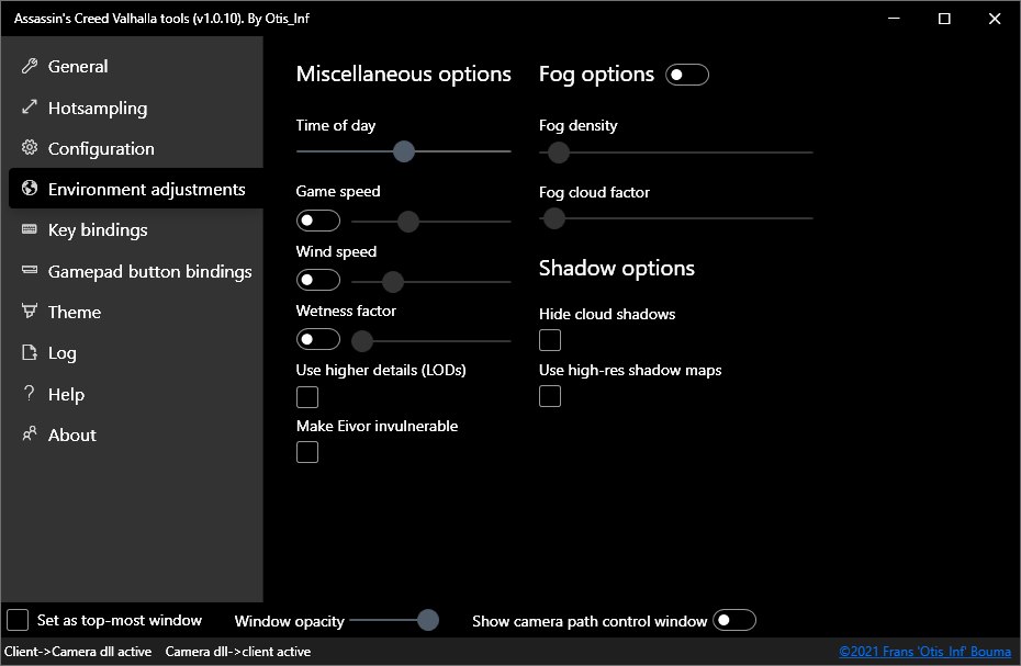 Assassin's Creed Valhalla Environment Adjustments tab