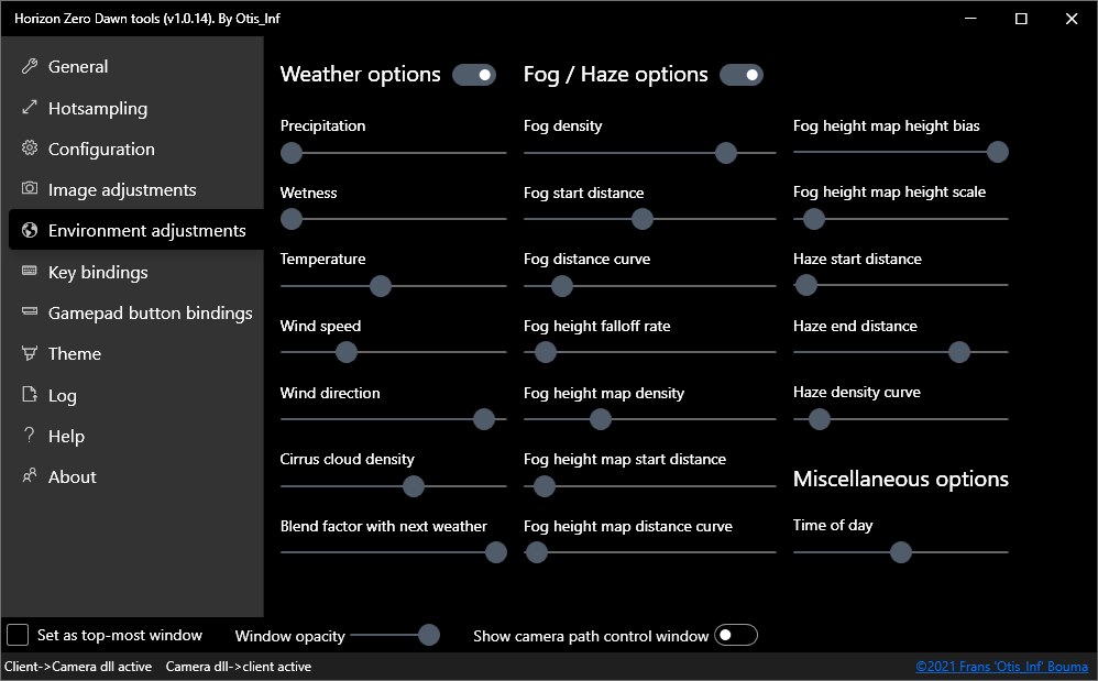 Horizon Zero Dawn Environment Adjustments tab