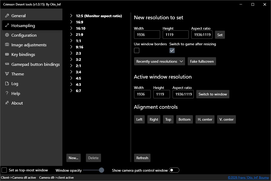 Crimson Desert Hotsampling tab