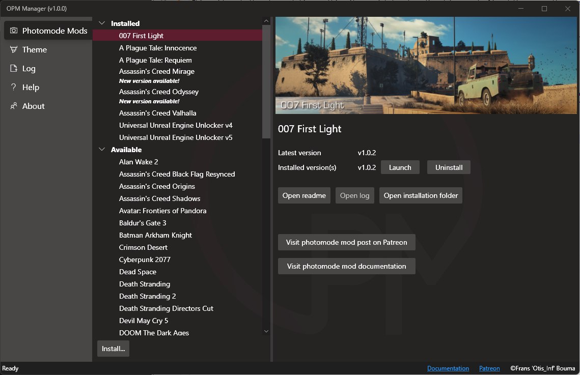 OPM Manager GUI